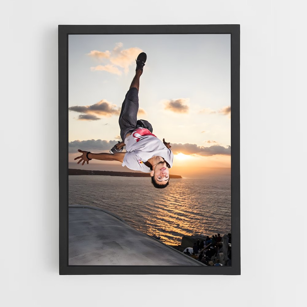 Poster Red motion – affiche Parkour et freerun (vue 2)